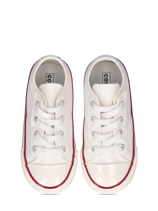 Converse: Sneakers Chuck Taylor de lona con correas - Blanco - kids-boys_1 | Luisa Via Roma