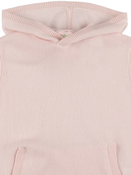 Bonpoint: Cashmere hoodie - Pink - kids-girls_1 | Luisa Via Roma
