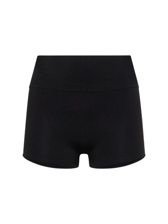 Prism Squared: Hot pants con cintura alta - Negro - women_0 | Luisa Via Roma