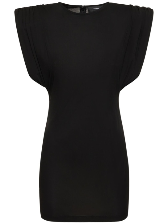 Wardrobe.nyc: Sheath viscose mini dress - Black - women_0 | Luisa Via Roma