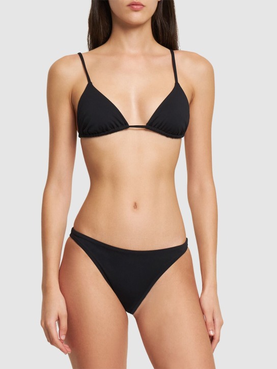 Wardrobe.nyc: Bikini aus Stretch-Technostoff - Schwarz - women_1 | Luisa Via Roma