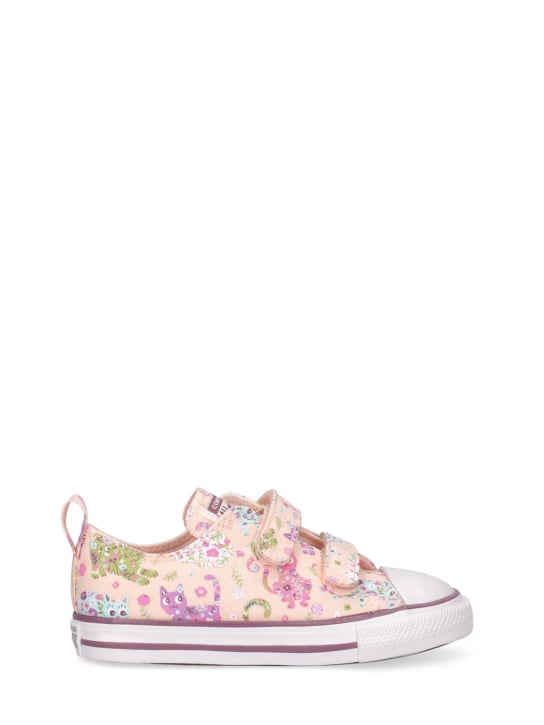 Converse: Cat print Chuck Taylor canvas sneakers - Pink - kids-girls_0 | Luisa Via Roma