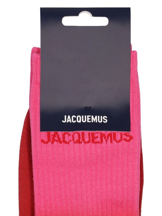 Jacquemus: Les Chaussettes Moisson socks - Multi/Red - men_1 | Luisa Via Roma