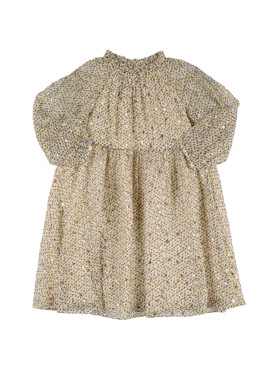 Bonpoint: Bluebell silk lamé dress - Multi/Polka dot - kids-girls_0 | Luisa Via Roma