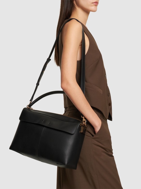 Tod's: Medium Tst Bauletto Zip shoulder bag - Negro - women_1 | Luisa Via Roma