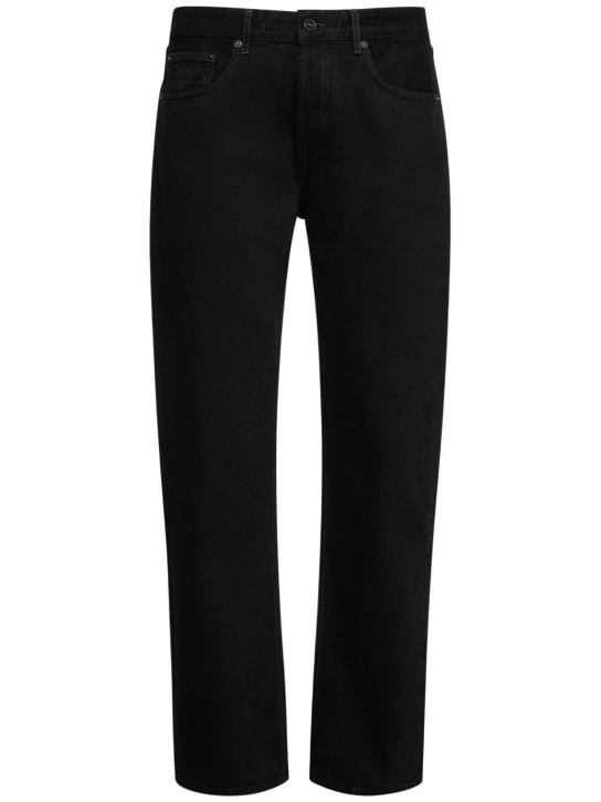 Jacquemus: Le De-Nimes Fresa cotton jeans - Black/Brown - men_0 | Luisa Via Roma
