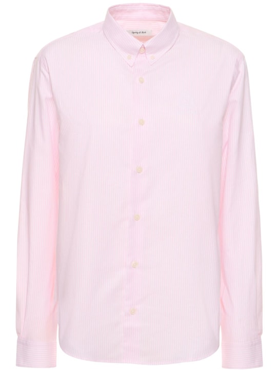 Sporty & Rich: Crown logo button down shirt - Pink - women_0 | Luisa Via Roma