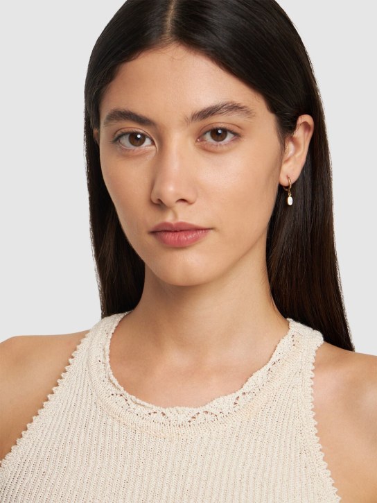 Isabel Marant: New it's all right mismatched earrings - Gold/White - women_1 | Luisa Via Roma