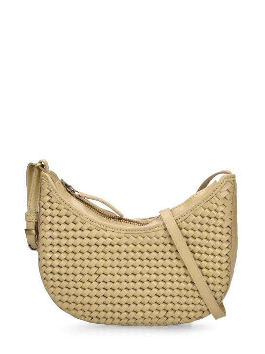 Bembien: Mini Sling handwoven leather bag - Sage - women_0 | Luisa Via Roma