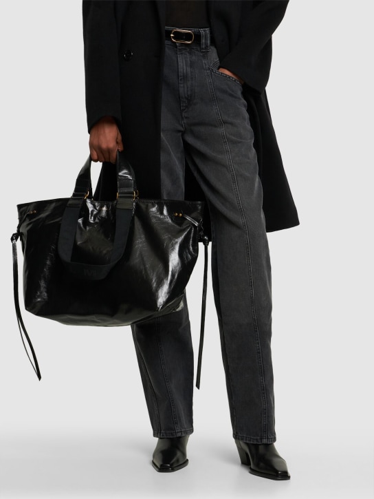 Isabel Marant: Wardy leather tote bag - Black - women_1 | Luisa Via Roma