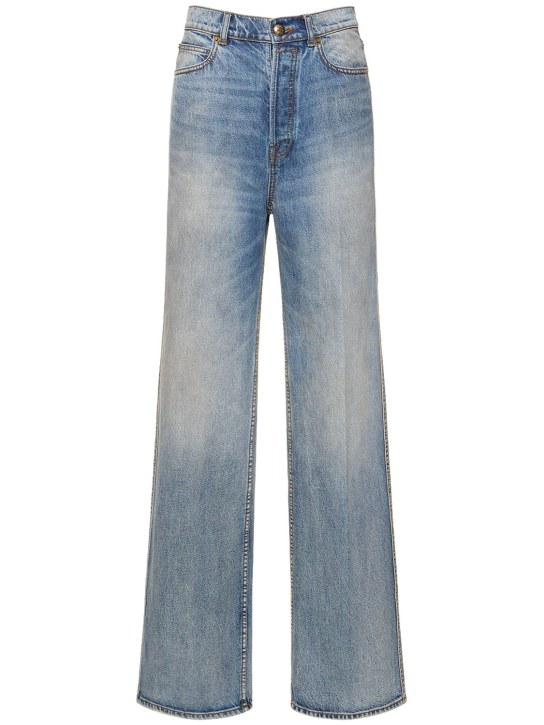 Zimmermann: Luminosity wide straight denim jeans - Blue - women_0 | Luisa Via Roma