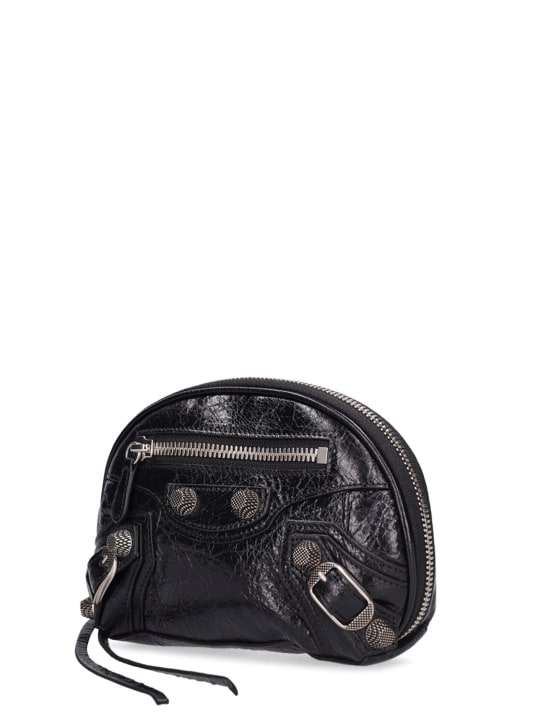 Balenciaga: XS Le Cagole leather cosmetic pouch - Black - women_1 | Luisa Via Roma