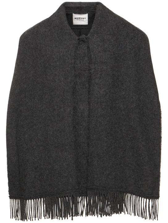 Marant Etoile: Faty wool blend coat - Grey - women_0 | Luisa Via Roma