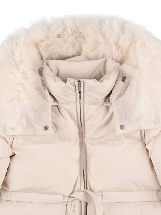 Yves Salomon Enfant: Nylon down jacket - White - kids-girls_1 | Luisa Via Roma