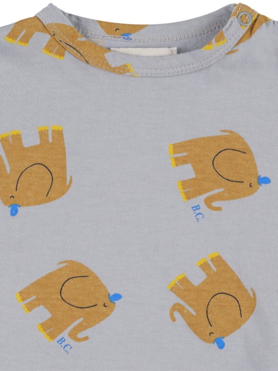 Bobo Choses: Camiseta de algodón orgánico con estampado - Azul Claro - kids-boys_1 | Luisa Via Roma