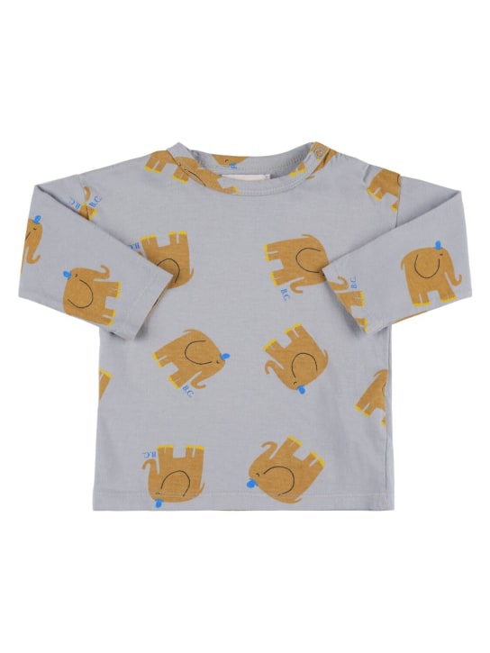 Bobo Choses: T-shirt en coton biologique imprimé éléphant - kids-boys_0 | Luisa Via Roma