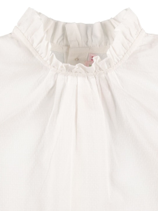 Bonpoint: Tallulah cotton shirt - White - kids-girls_1 | Luisa Via Roma