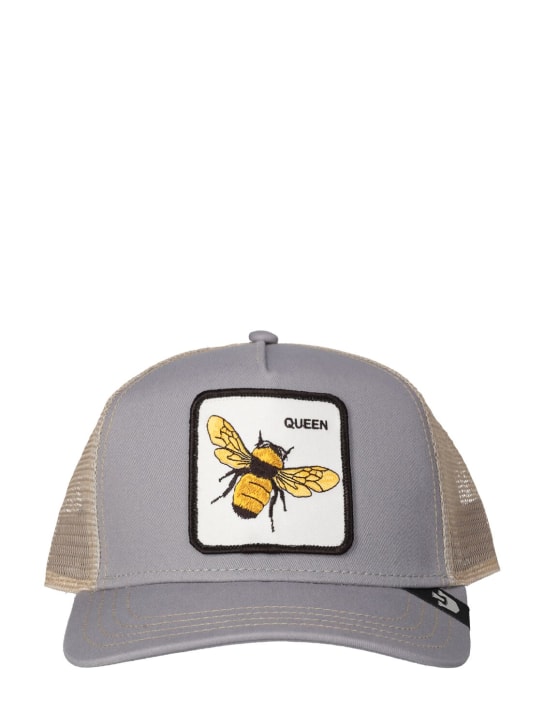 Goorin Bros: Queen Bee trucker hat w/ patch - Grey/Multi - women_0 | Luisa Via Roma