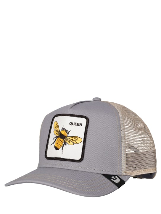 Goorin Bros: Queen Bee trucker hat w/ patch - Grey/Multi - men_1 | Luisa Via Roma
