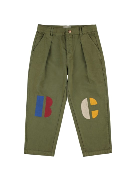 Bobo Choses: Printed logo cotton pants - kids-boys_0 | Luisa Via Roma