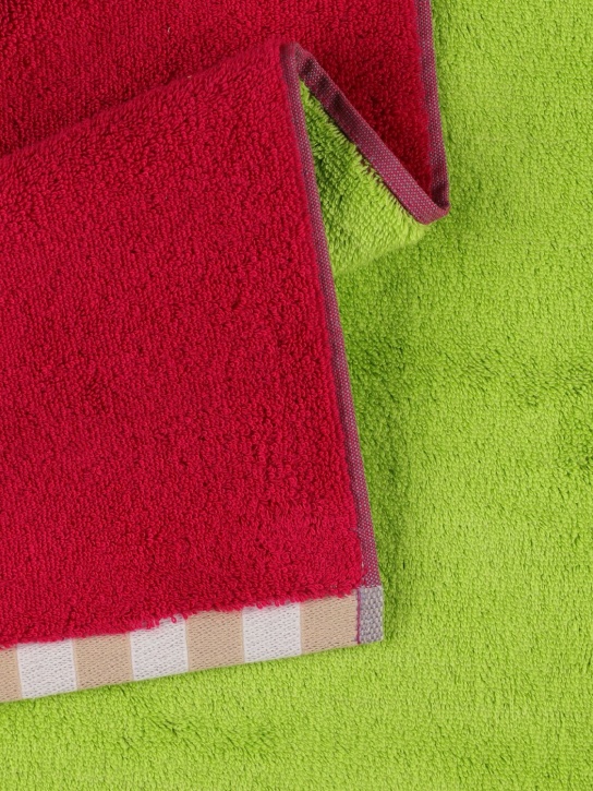 Dusen Dusen: Magenta Green cotton bath towel - Multicolor - ecraft_1 | Luisa Via Roma