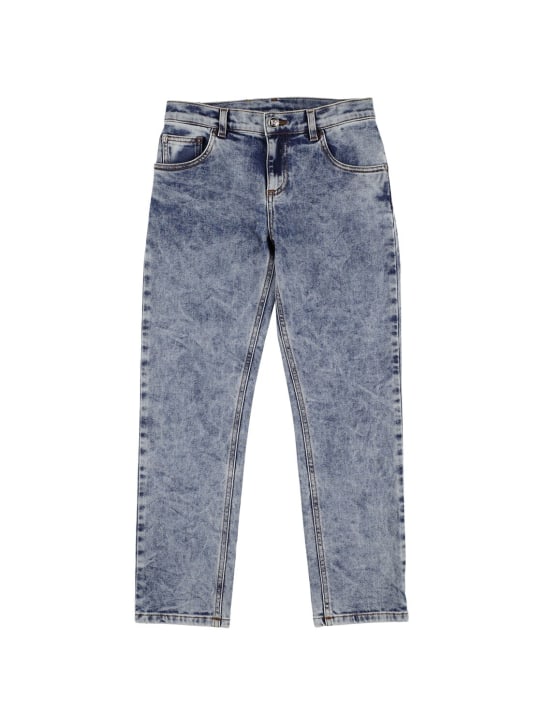 Versace: Cotton denim jeans - Denim - kids-girls_0 | Luisa Via Roma