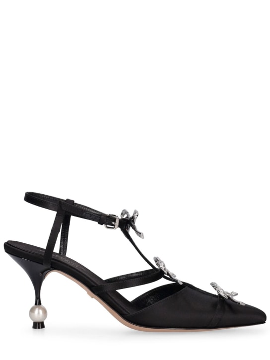 Giambattista Valli: 70mm Satin high heels - Black - women_0 | Luisa Via Roma