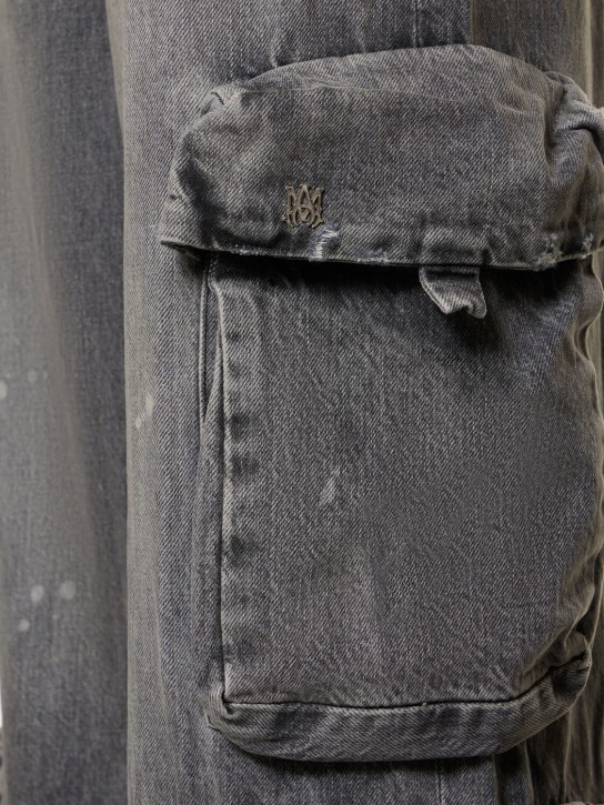 Amiri: Jeans cargo larghi vita alta stonewashed - Grigio - women_1 | Luisa Via Roma