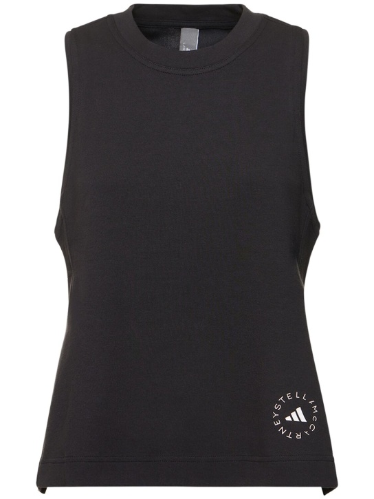 adidas By Stella McCartney: Débardeur à logo Sportswear - Noir - women_0 | Luisa Via Roma