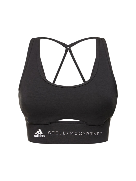 adidas By Stella McCartney: True Strength sports bra - Black - women_0 | Luisa Via Roma