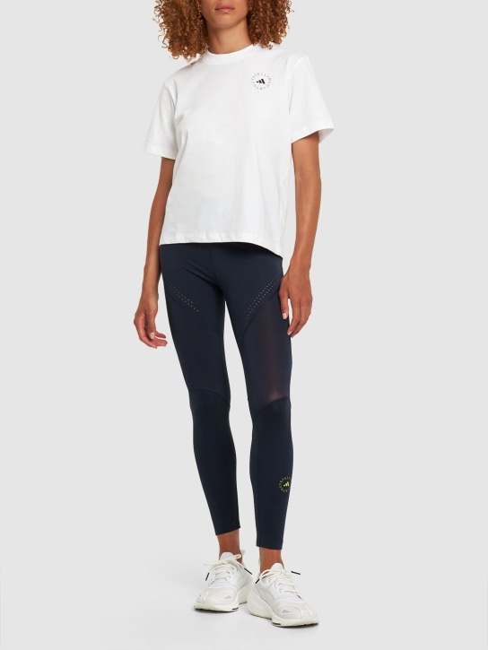 adidas By Stella McCartney: T-shirt Sportswear con logo - Bianco - women_1 | Luisa Via Roma