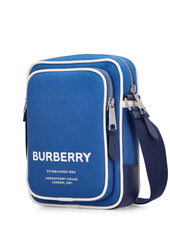 Burberry: Borsa a tracolla Freddy - Damson Blue - men_1 | Luisa Via Roma