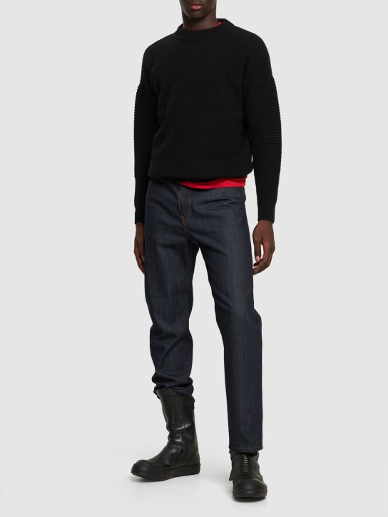 Ferrari: 19.5cm Straight rinse cotton denim jeans - Navy - men_1 | Luisa Via Roma