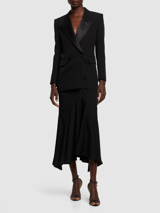 Alexandre Vauthier: Falda de jersey de viscosa - Negro - women_1 | Luisa Via Roma