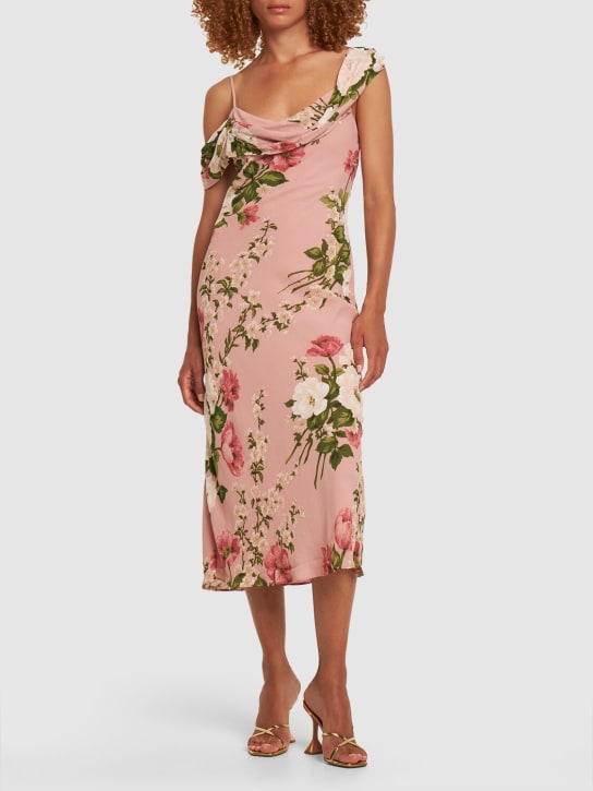 Reformation: Kleid aus Viskose „Reya“ - Pink/Multi - women_1 | Luisa Via Roma