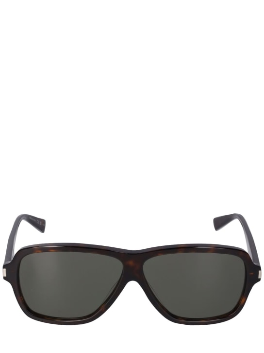 Saint Laurent: SL 609 recycled acetate sunglasses - Havana/Grey - women_0 | Luisa Via Roma