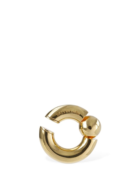Balenciaga: Mega brass ear cuff - Gold - men_0 | Luisa Via Roma