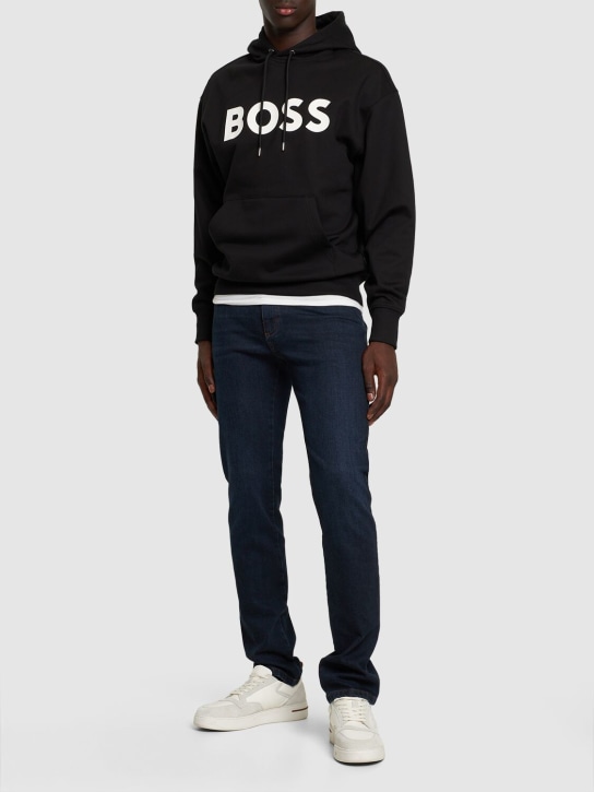 Boss: Sullivan 16 logo hoodie - Black - men_1 | Luisa Via Roma