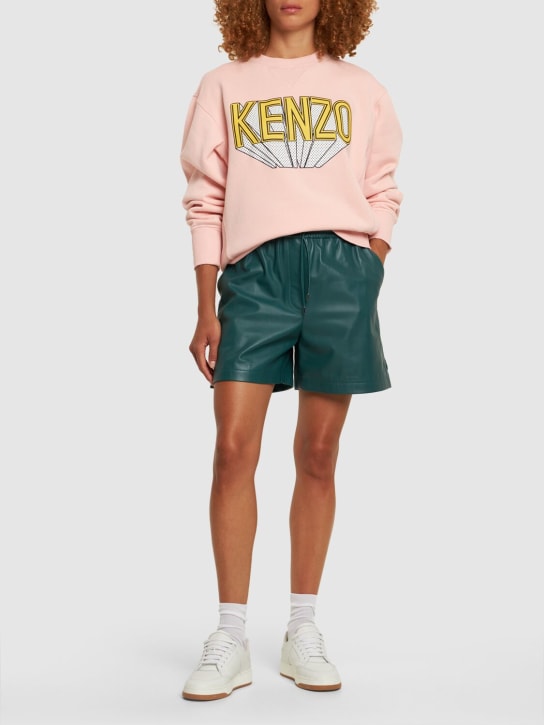 Kenzo Paris: Oversize-Sweatshirt aus Baumwolle „Kenzo 3D“ - Rosa - women_1 | Luisa Via Roma