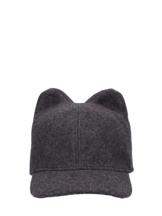Maison Michel: Jamie cashmere hat - Grey - women_0 | Luisa Via Roma