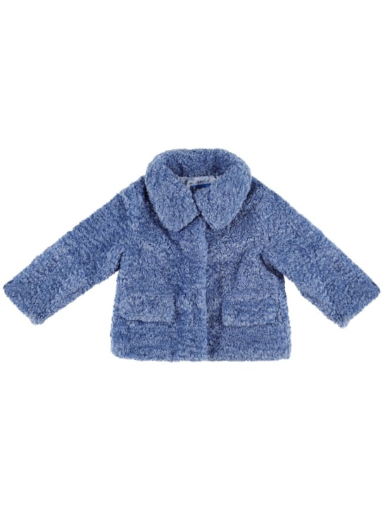 Monnalisa: Teddy jacket - Light Blue - kids-girls_1 | Luisa Via Roma