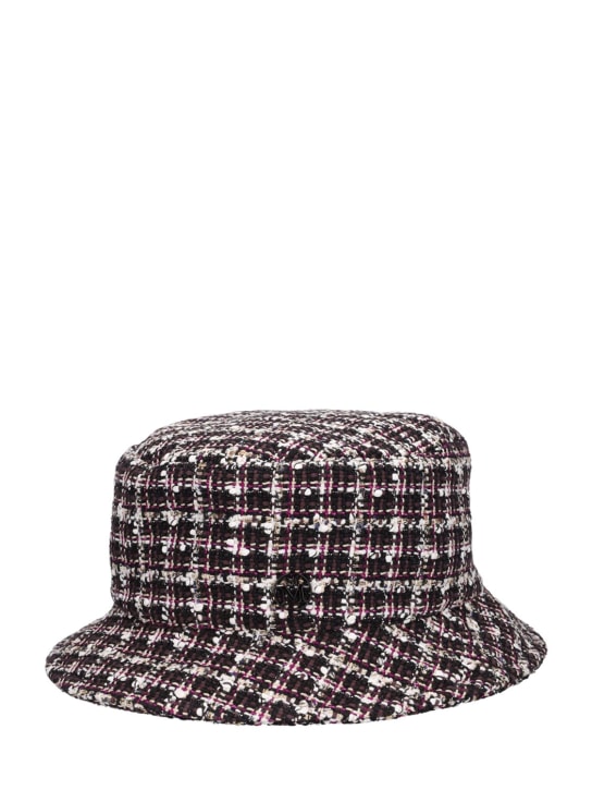 Maison Michel: Axel Vichy tweed hat - Multicolor - women_0 | Luisa Via Roma