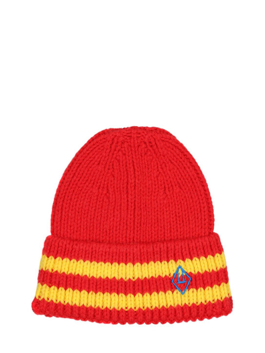 The Animals Observatory: Wool knit beanie - Red - kids-boys_0 | Luisa Via Roma