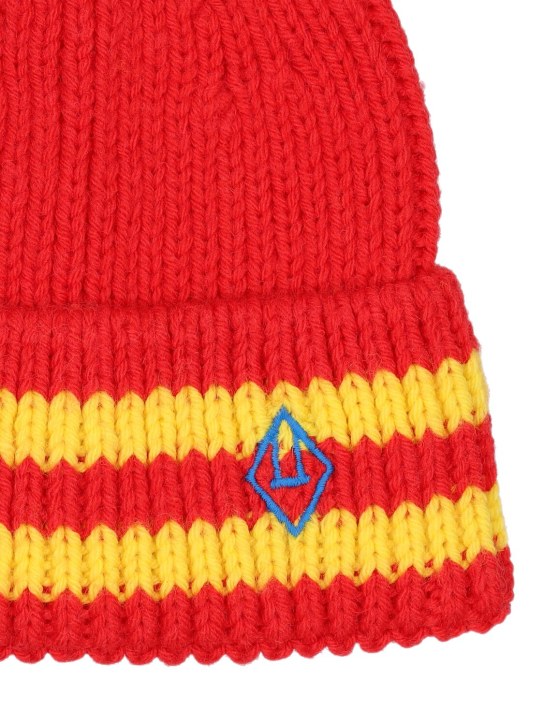The Animals Observatory: Wool knit beanie - Red - kids-boys_1 | Luisa Via Roma