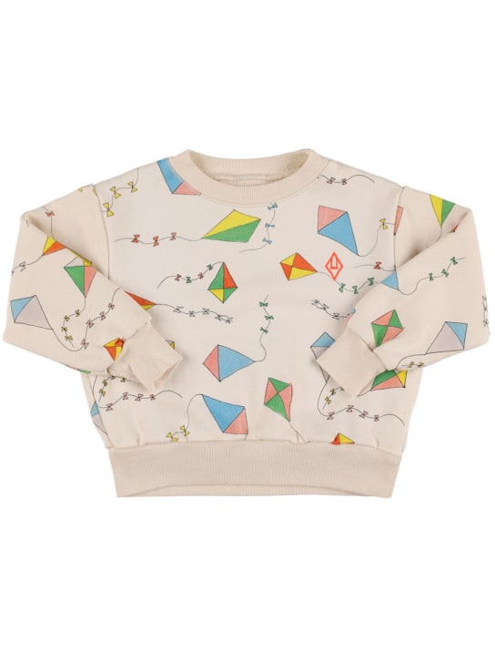The Animals Observatory: Sweat-shirt en coton imprimé cerf volant - Multicolore - kids-girls_0 | Luisa Via Roma