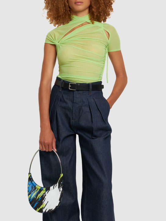 Coperni: Ring Swipe leather top handle bag - Multicolor - women_1 | Luisa Via Roma