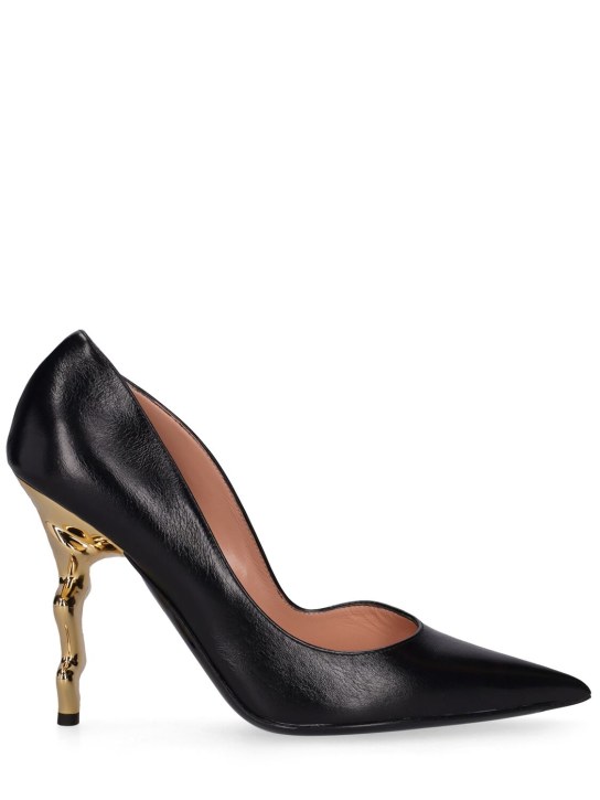 Moschino: 105mm Leather heels - women_0 | Luisa Via Roma