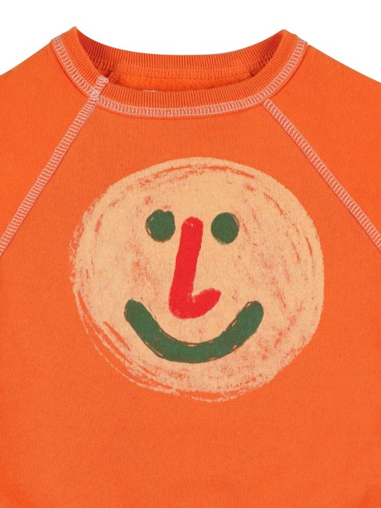 The Animals Observatory: Smiley face printed cotton sweatshirt - kids-boys_1 | Luisa Via Roma