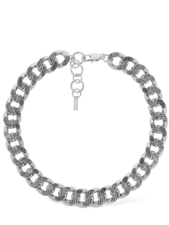 Marc Jacobs: Monogram chain link necklace - Silver - women_0 | Luisa Via Roma
