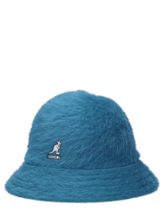 Kangol: Furgora casual angora blend bucket hat - Teal - women_1 | Luisa Via Roma